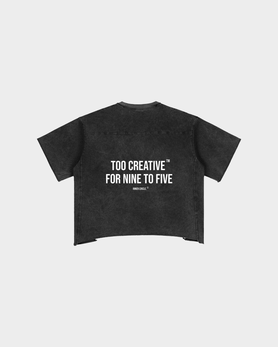 Too creative for nine to five - Snow Washed Oversized Tee